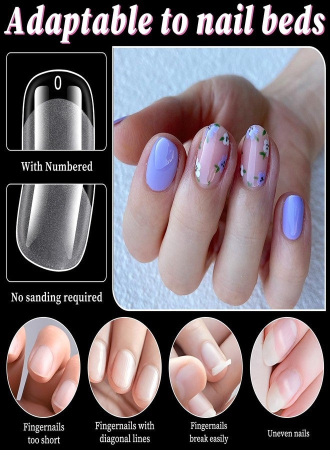LuckForever 300pc Extra Short Round Square Gel Nail Tips Clear Fake Nail, XS Clear Press on Nails Short Squoval Soft Gel Nail Tips Acrylic Nails Full Cover False Nail Artificial Fingernail for Nail Extensions - Image 4